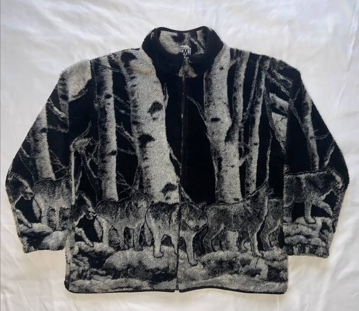 Wolf on sale fleece jacket