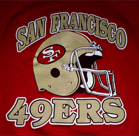 KIDS VINTAGE SAN FRANCISCO 49ERS CREWNECK " GOLD RUSH "