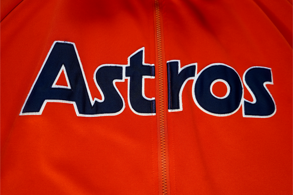 Houston Astros Retro Majestic Cooperstown Bomber Jacket Youth L