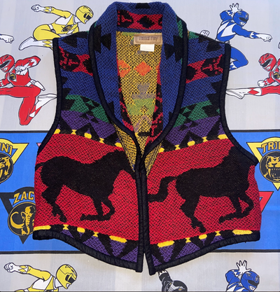 Vintage Painted Pony Vest "Wild West"