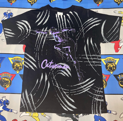 VINTAGE CATWOMAN ALL OVER PRINT TEE "SCRATCH & CLAW"