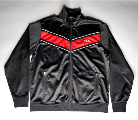 MENS SATIN FILA TRACK JACKET RED VELVET Vintage Variation