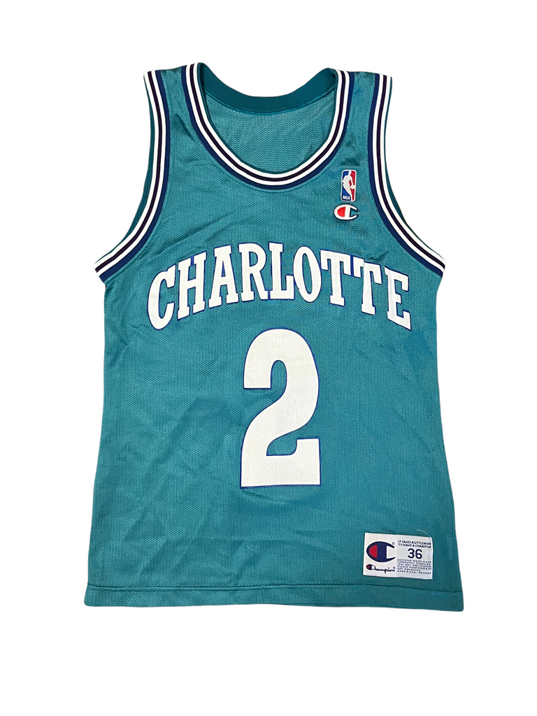 Vintage 90s Charlotte Hornets Larry Johnson Jersey – Thrift Haven