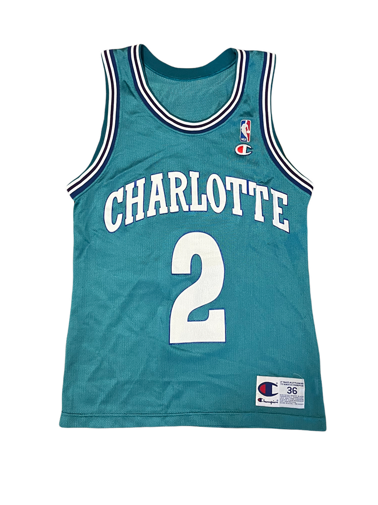 Vintage 90s Charlotte Hornets Jersey Larry