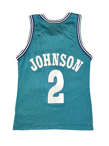 Larry Johnson Charlotte Hornets Jersey Vintage Variation