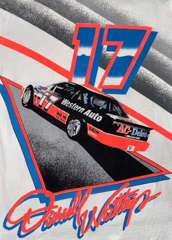 Vintage Darrell Waltrip All Over Print Tee “Burn Rubber”